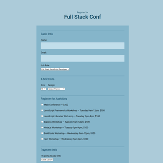 Thumbnail image for Interactive Registration Form